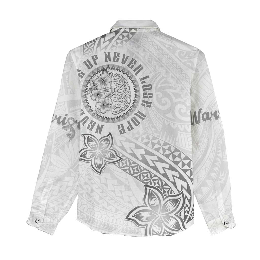 Brain Cancer Warrior Women Casual Shirt Never Give Up LT05 - Polynesian Pride