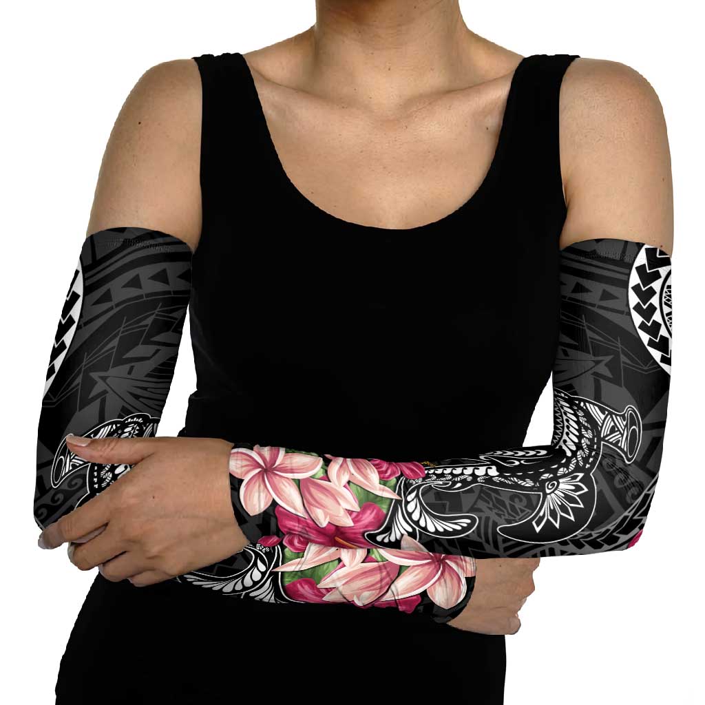 Black Polynesian Hammerhead Shark Tribal Pattern Arm Sleeves - Polynesian Pride