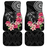 Black Polynesian Hammerhead Shark Tribal Pattern Car Mats