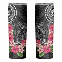 Black Polynesian Hammerhead Shark Tribal Pattern Skinny Tumbler LT05 Black - Polynesian Pride