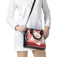 French Polynesia Internal Autonomy Day Shoulder Handbag Tropical Hibiscus And Turtle Pattern