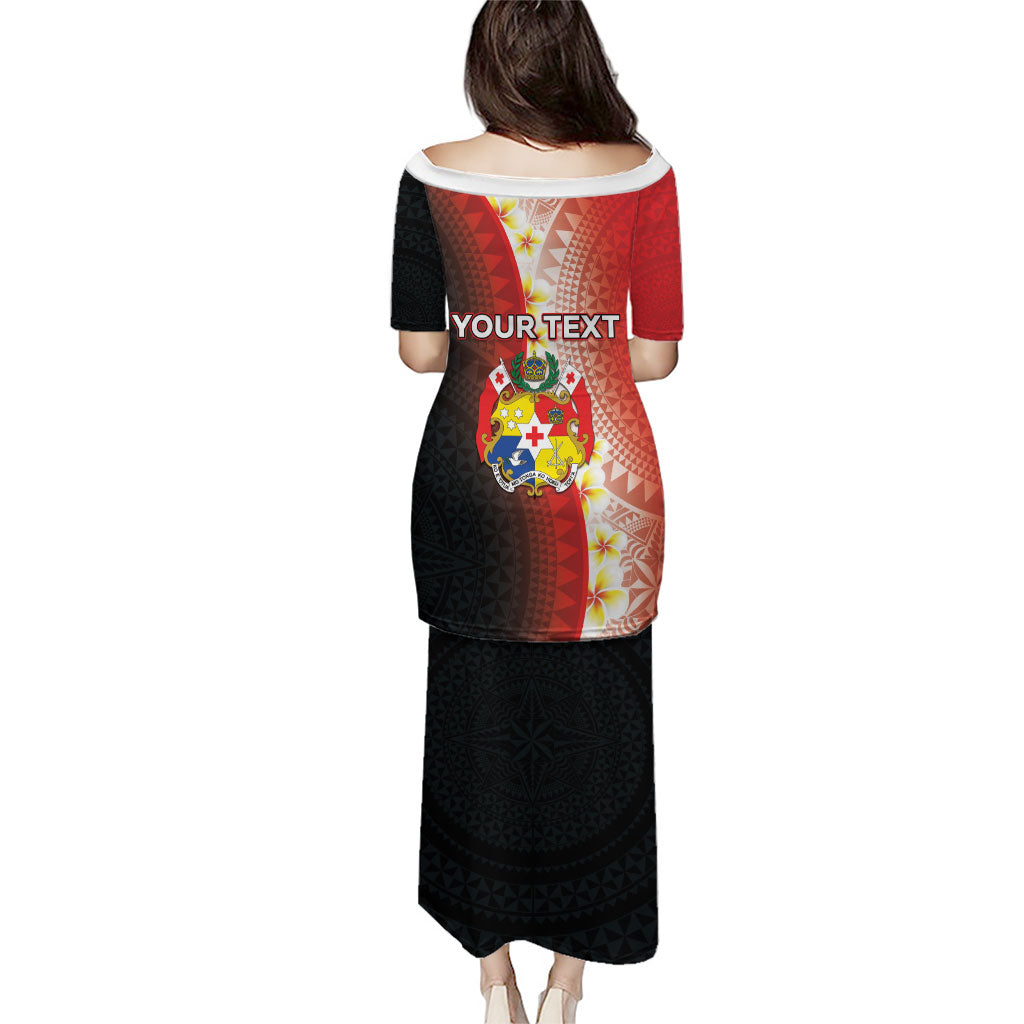Personalised Tonga Emancipation Day Family Matching Puletasi and Hawaiian Shirt Tongan Ngatu Pattern With Plumeria LT05 - Polynesian Pride