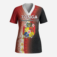 Personalised Tonga Emancipation Day Scrub Top Tongan Ngatu Pattern With Plumeria