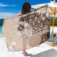 Tonga Ngatu Motifs Sarong With Coat Of Arms Beige