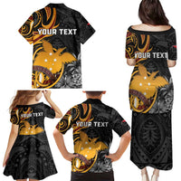 Personalised Papua New Guinea Family Matching Puletasi and Hawaiian Shirt Happy 50th Independence Anniversary LT05 - Polynesian Pride