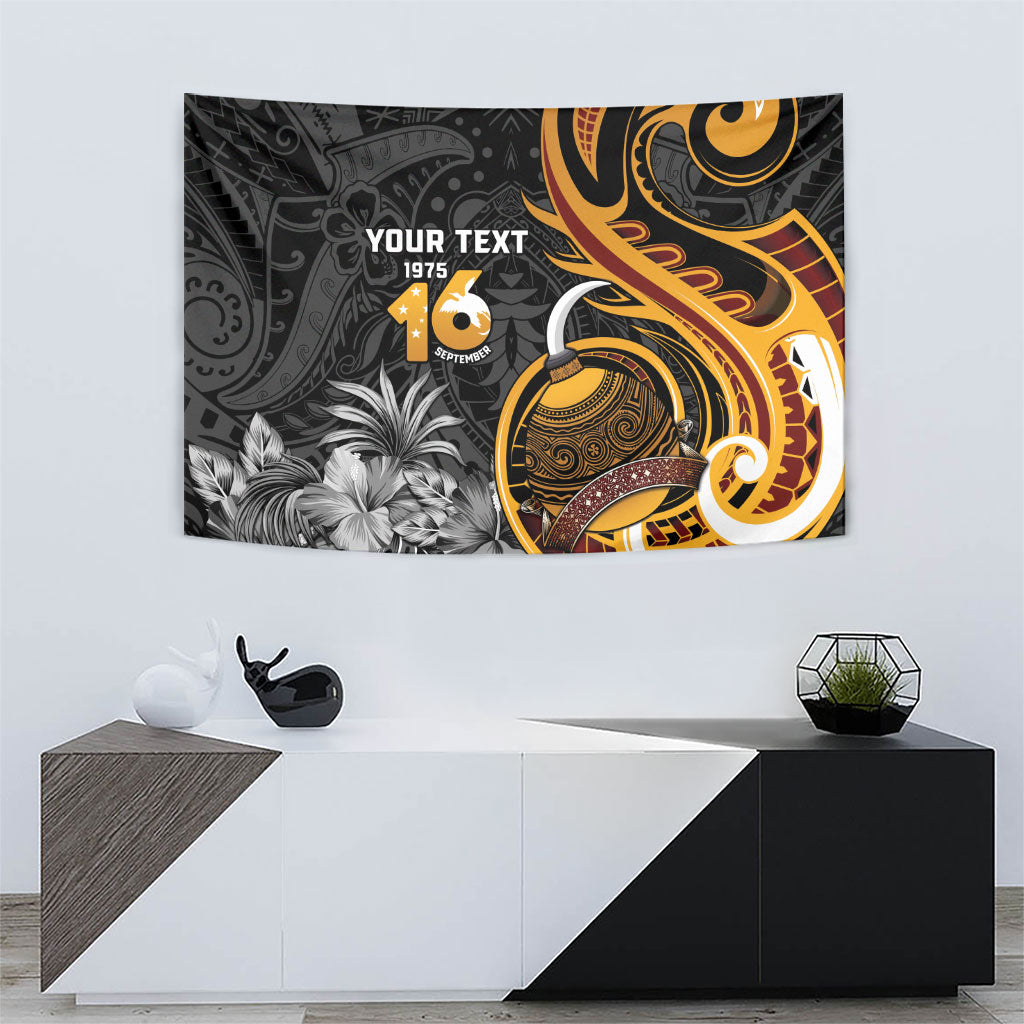 Personalised Papua New Guinea Tapestry Happy Independence Day LT05 - Polynesian Pride