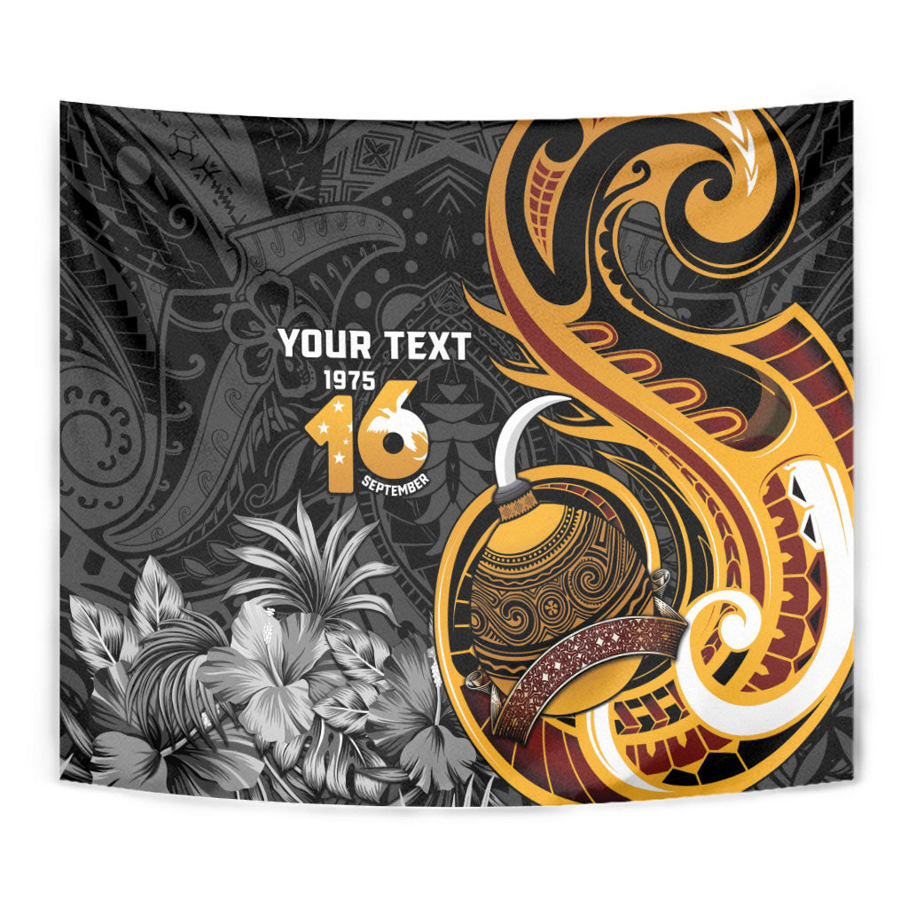 Personalised Papua New Guinea Tapestry Happy Independence Day LT05 - Polynesian Pride