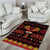 Papua Batik Motif Area Rug Papua Spirit Black Version - Polynesian Pride
