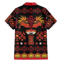 Papua Batik Motif Family Matching Summer Maxi Dress and Hawaiian Shirt Papua Spirit Black Version LT05 - Polynesian Pride