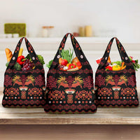 Papua Batik Motif Grocery Bag Papua Spirit Black Version - Polynesian Pride