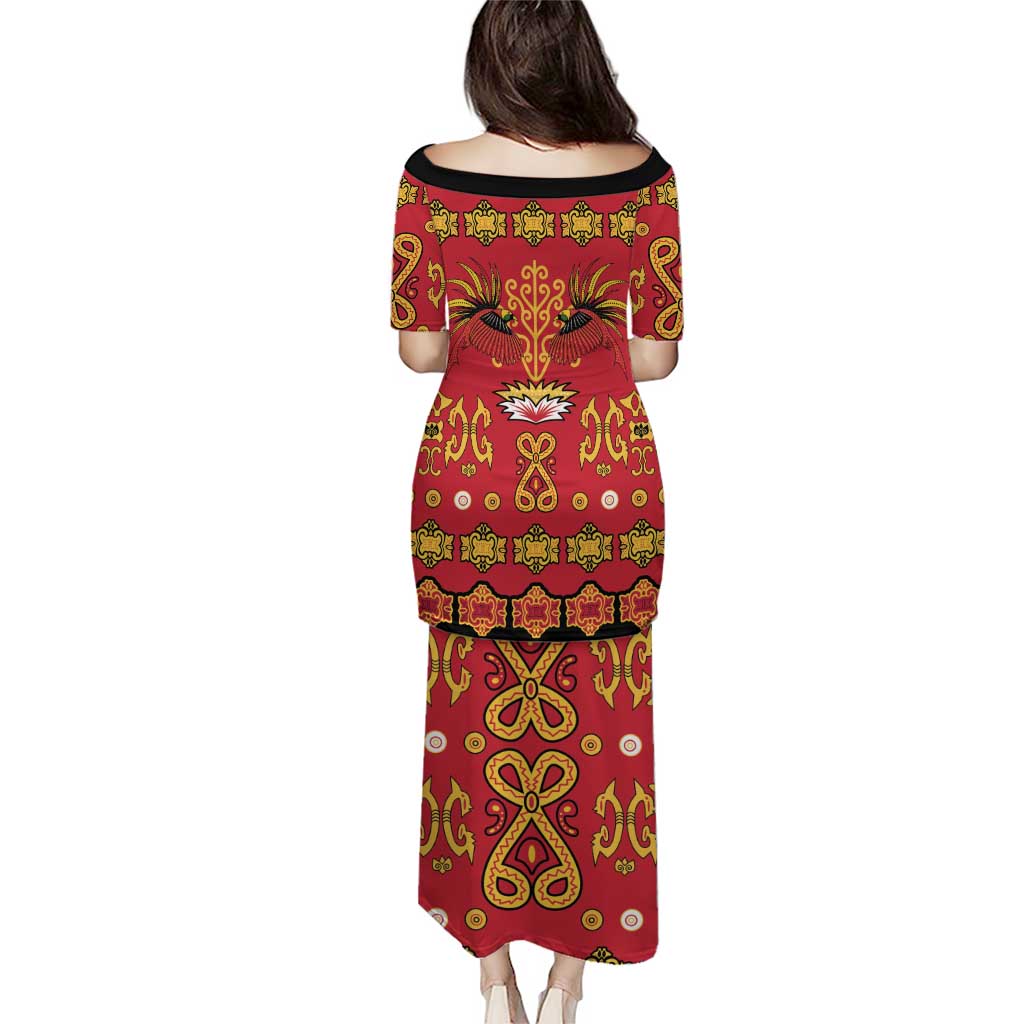 Papua Batik Motif Puletasi Papua Spirit Red Version - Polynesian Pride