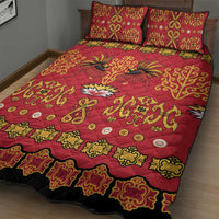 Papua Batik Motif Quilt Bed Set Papua Spirit Red Version LT05 - Polynesian Pride
