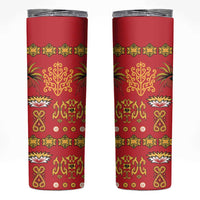 Papua Batik Motif Skinny Tumbler Papua Spirit Red Version LT05 Red - Polynesian Pride