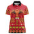 Papua Batik Motif Women Polo Shirt Papua Spirit Red Version - Polynesian Pride