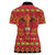 Papua Batik Motif Women Polo Shirt Papua Spirit Red Version - Polynesian Pride