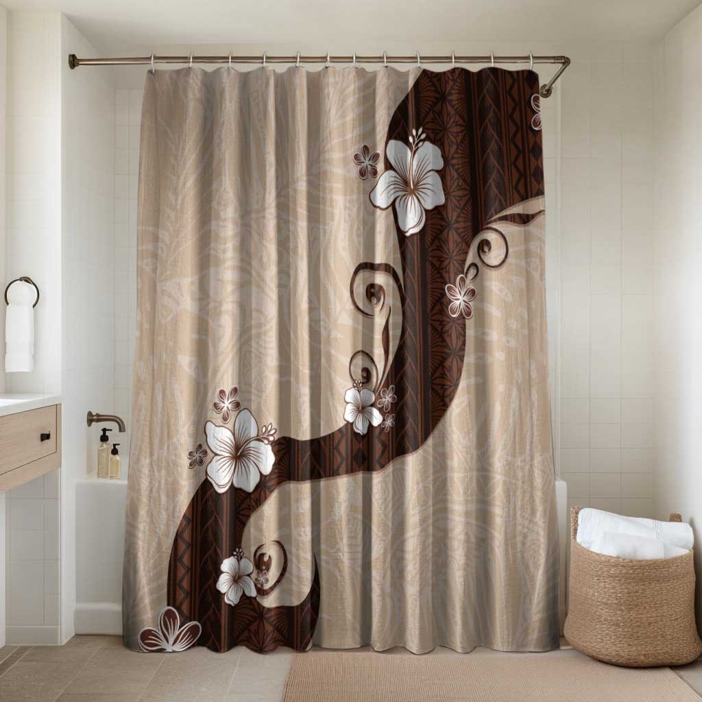 Polynesia Hibiscus Bathroom Set Cameo Curve Motif - Polynesian Pride