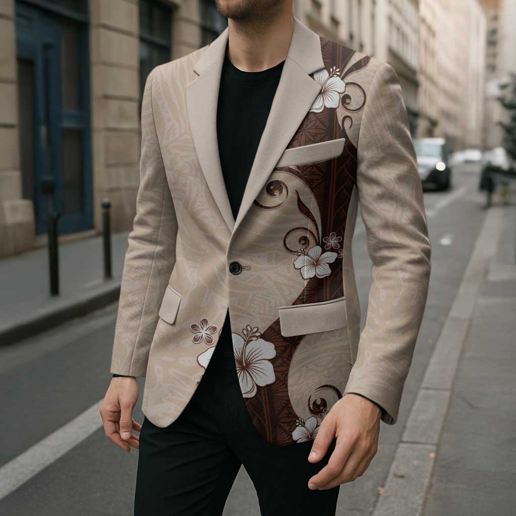 Polynesia Hibiscus Blazer Cameo Curve Motif - Polynesian Pride