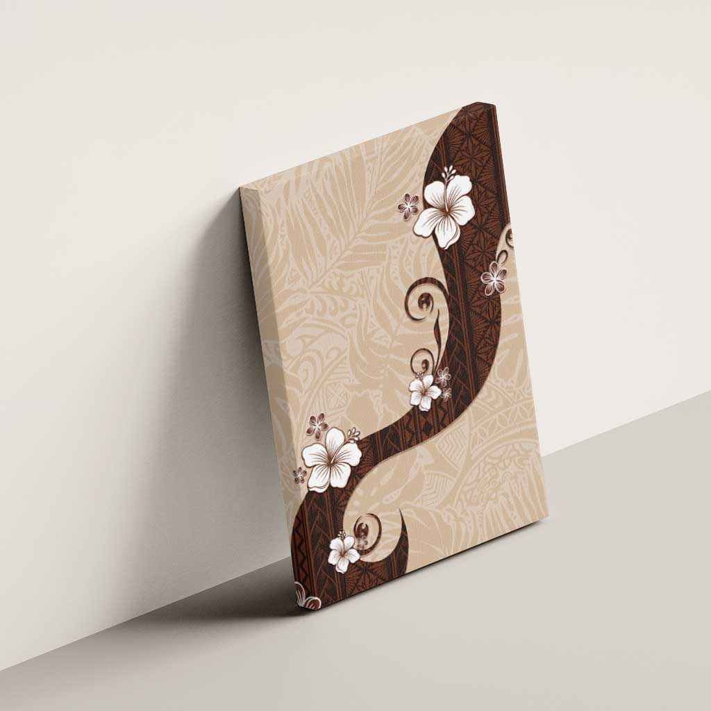 Polynesia Hibiscus Canvas Wall Art Cameo Curve Motif - Polynesian Pride