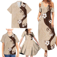 Polynesia Hibiscus Family Matching Summer Maxi Dress and Hawaiian Shirt Cameo Curve Motif LT05 - Polynesian Pride