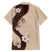 Polynesia Hibiscus Family Matching Summer Maxi Dress and Hawaiian Shirt Cameo Curve Motif LT05 - Polynesian Pride