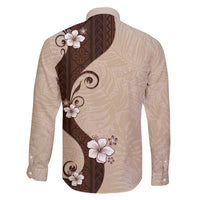 Polynesia Hibiscus Family Matching Tank Maxi Dress and Hawaiian Shirt Cameo Curve Motif LT05 - Polynesian Pride