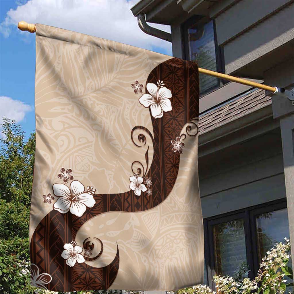 Polynesia Hibiscus Garden Flag Cameo Curve Motif LT05 - Polynesian Pride