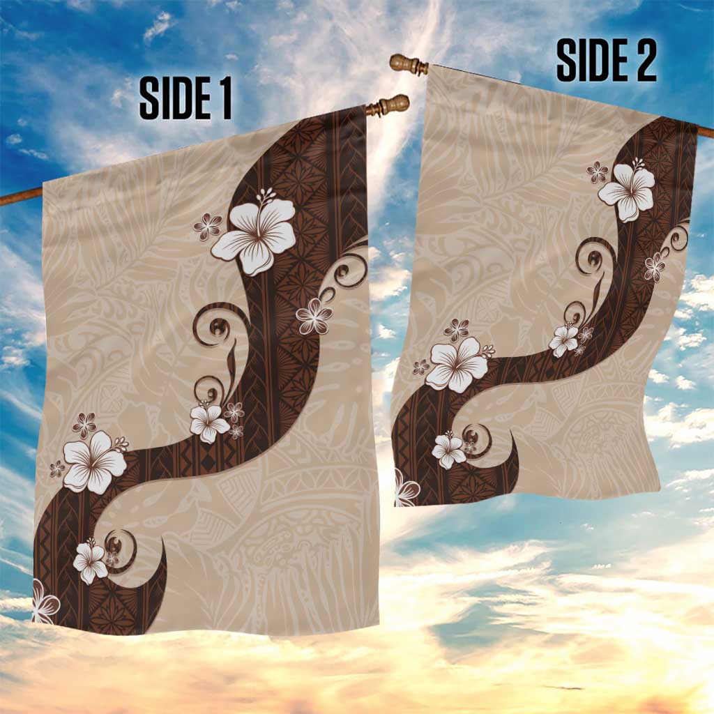 Polynesia Hibiscus Garden Flag Cameo Curve Motif LT05 - Polynesian Pride