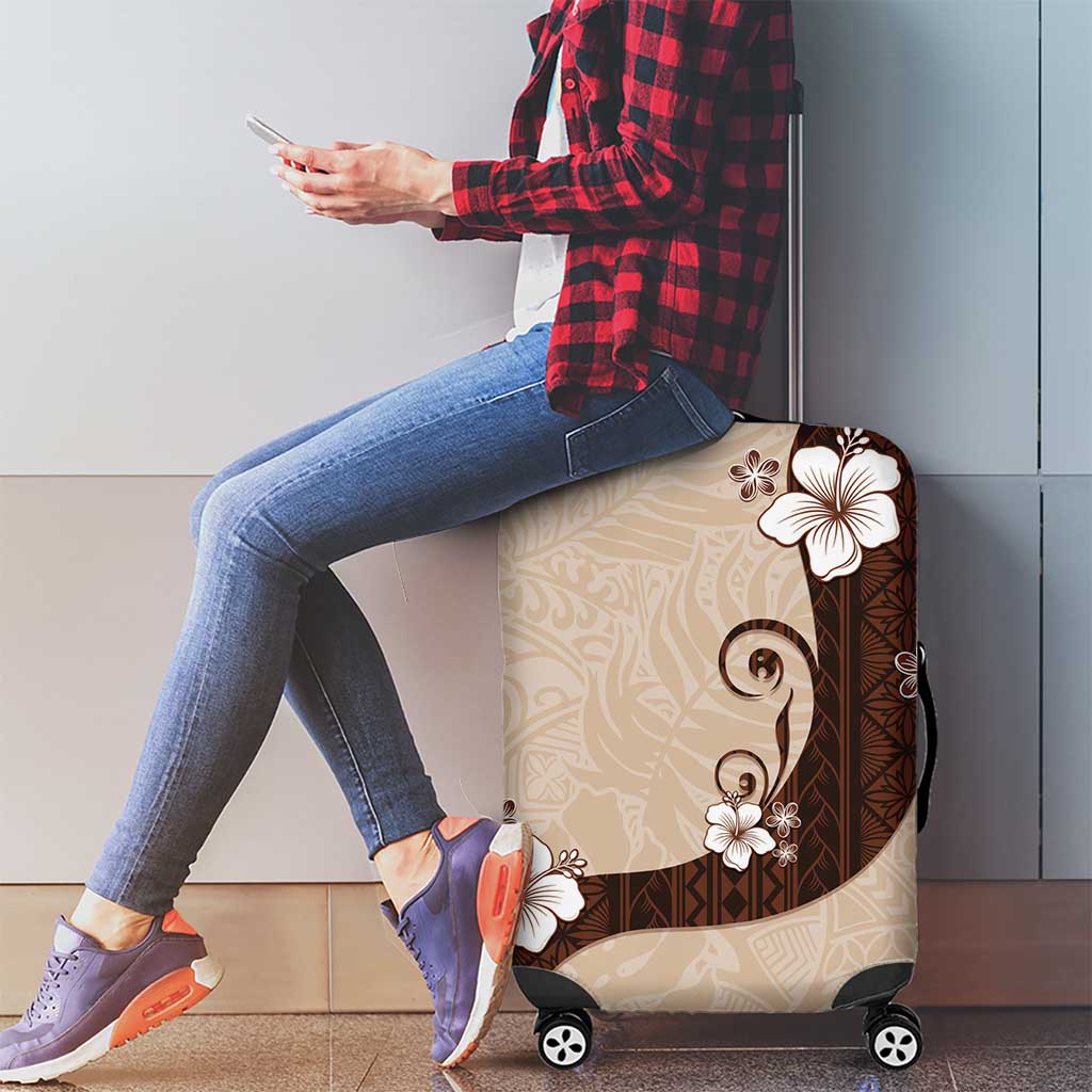 Polynesia Hibiscus Luggage Cover Cameo Curve Motif - Polynesian Pride