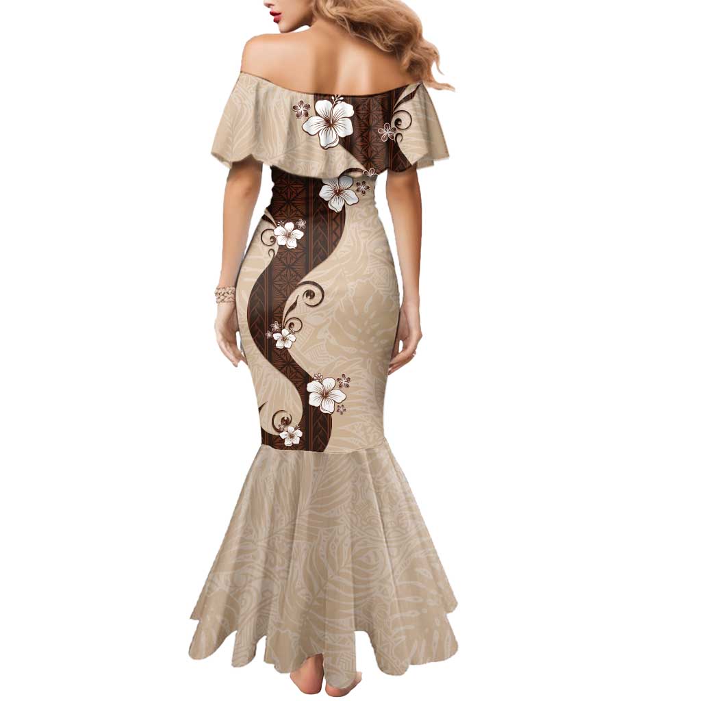 Polynesia Hibiscus Mermaid Dress Cameo Curve Motif LT05 - Polynesian Pride