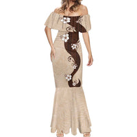 Polynesia Hibiscus Mermaid Dress Cameo Curve Motif LT05 - Polynesian Pride