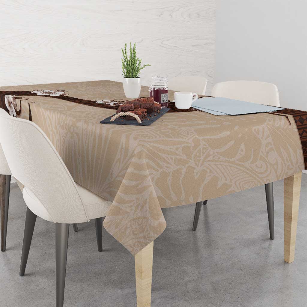 Polynesia Hibiscus Tablecloth Cameo Curve Motif - Polynesian Pride