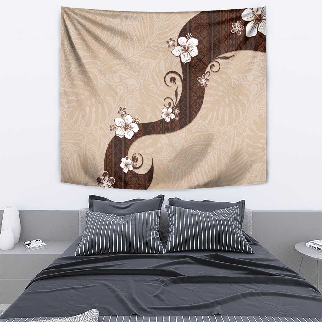 Polynesia Hibiscus Tapestry Cameo Curve Motif - Polynesian Pride