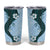 Polynesia Hibiscus Tumbler Cup Sky Blue Curve Motif - Polynesian Pride