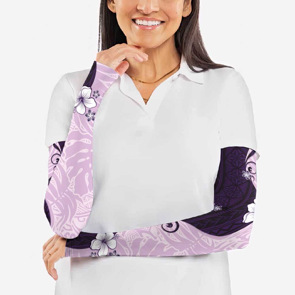 Polynesia Hibiscus Arm Sleeves Thistle Curve Motif - Polynesian Pride