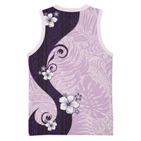 Polynesia Hibiscus Basketball Jersey Thistle Curve Motif - Polynesian Pride