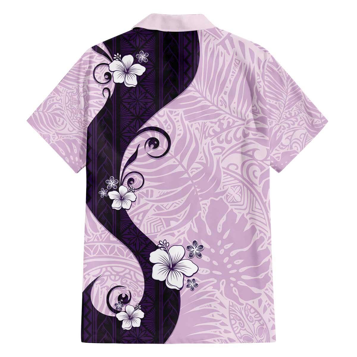 Polynesia Hibiscus Family Matching Off The Shoulder Long Sleeve Dress and Hawaiian Shirt Thistle Curve Motif LT05 - Polynesian Pride