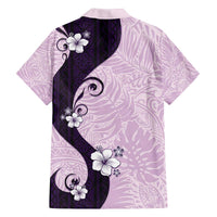 Polynesia Hibiscus Family Matching Off The Shoulder Long Sleeve Dress and Hawaiian Shirt Thistle Curve Motif LT05 - Polynesian Pride