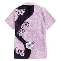 Polynesia Hibiscus Family Matching Off Shoulder Short Dress and Hawaiian Shirt Thistle Curve Motif LT05 - Polynesian Pride