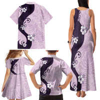 Polynesia Hibiscus Family Matching Tank Maxi Dress and Hawaiian Shirt Thistle Curve Motif LT05 - Polynesian Pride