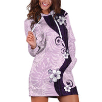 Polynesia Hibiscus Hoodie Dress Thistle Curve Motif LT05 Purple - Polynesian Pride
