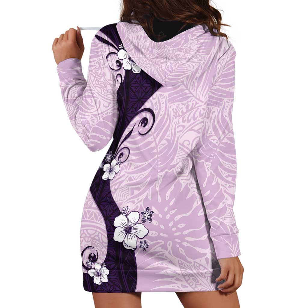 Polynesia Hibiscus Hoodie Dress Thistle Curve Motif LT05 - Polynesian Pride