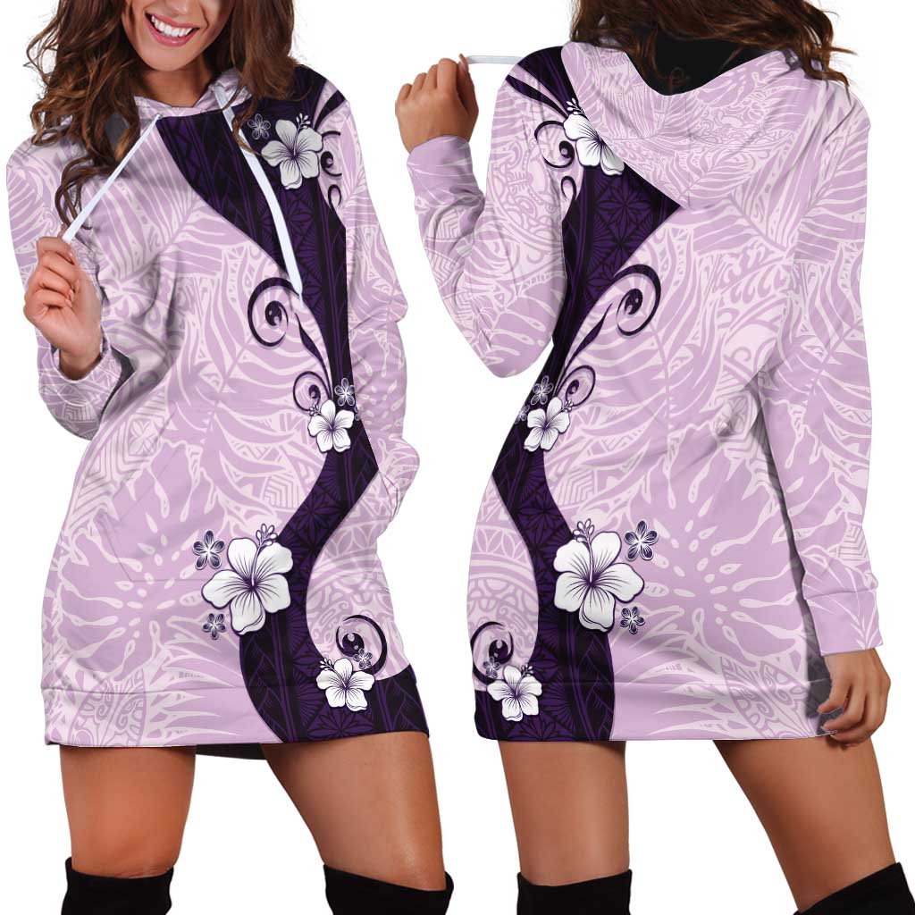 Polynesia Hibiscus Hoodie Dress Thistle Curve Motif LT05 - Polynesian Pride