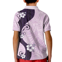 Polynesia Hibiscus Kid Polo Shirt Thistle Curve Motif LT05 - Polynesian Pride