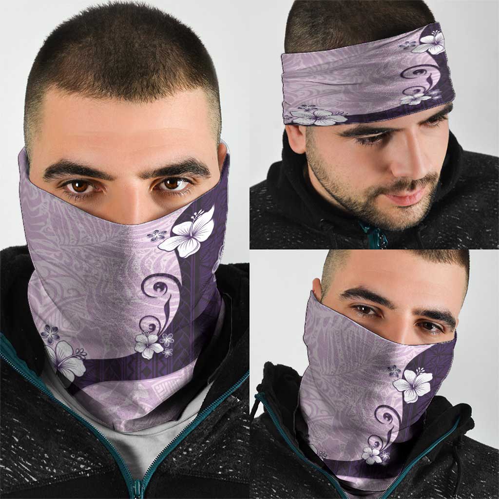 Polynesia Hibiscus Neck Gaiter Thistle Curve Motif - Polynesian Pride