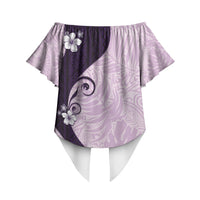 Polynesia Hibiscus Off Shoulder Wrap Waist Top Thistle Curve Motif LT05 - Polynesian Pride