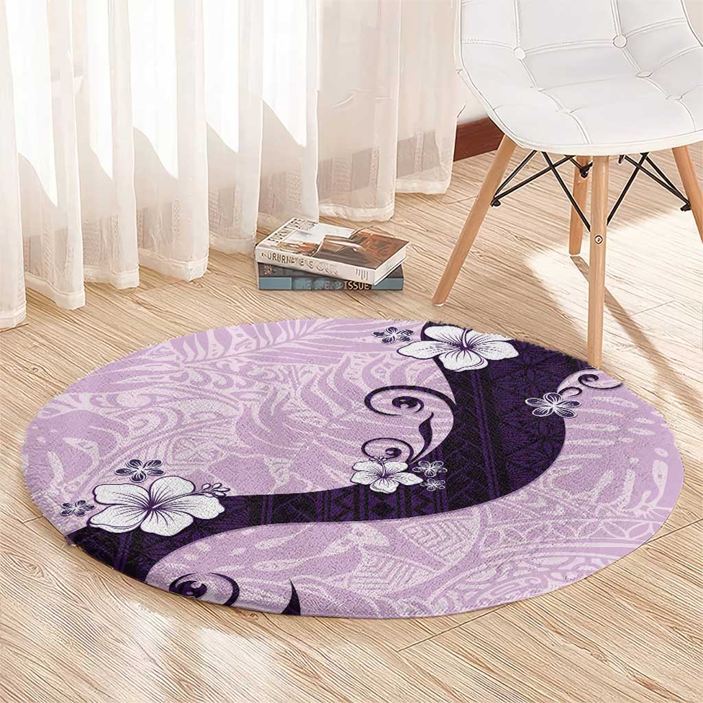 Polynesia Hibiscus Round Carpet Thistle Curve Motif LT05 - Polynesian Pride