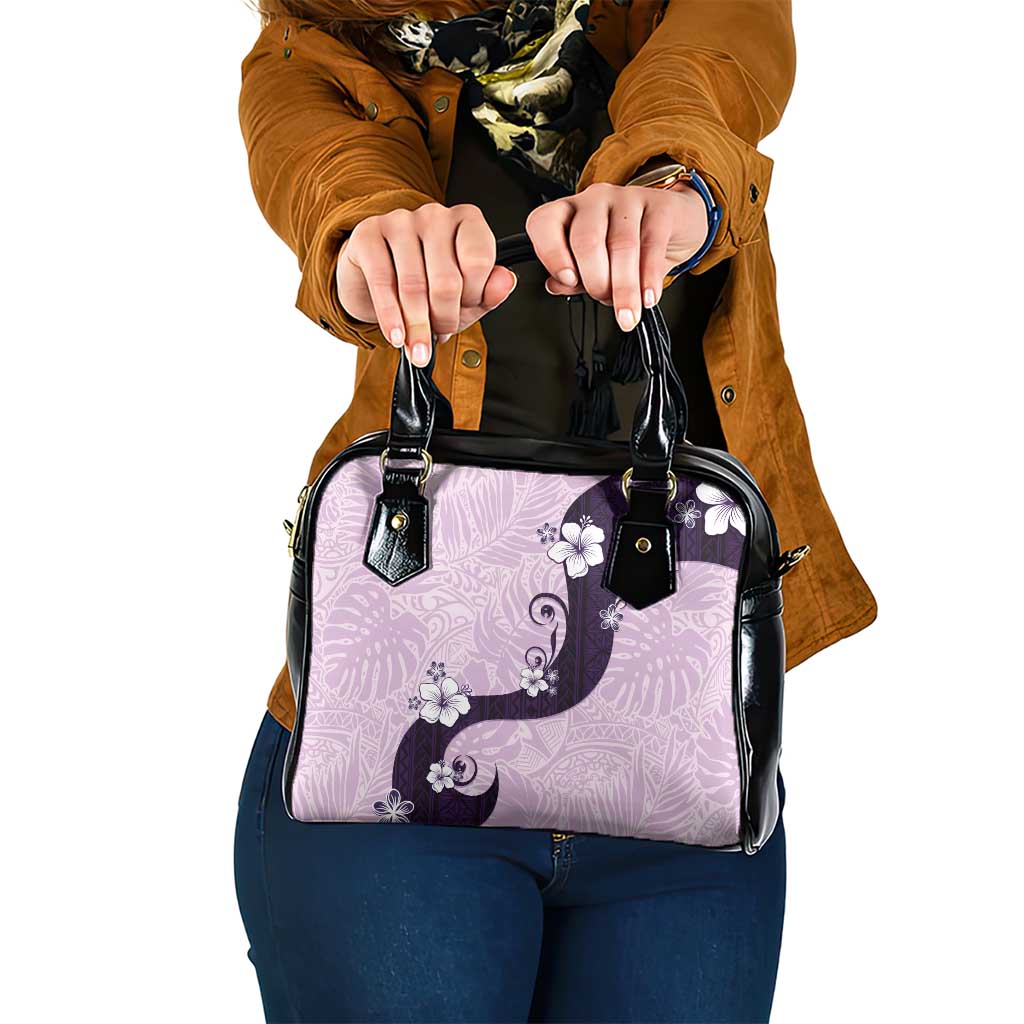 Polynesia Hibiscus Shoulder Handbag Thistle Curve Motif - Polynesian Pride