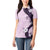 Polynesia Hibiscus Women Polo Shirt Thistle Curve Motif - Polynesian Pride
