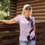 Polynesia Hibiscus Women Polo Shirt Thistle Curve Motif - Polynesian Pride