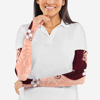 Polynesia Hibiscus Arm Sleeves Rose Bud Curve Motif - Polynesian Pride